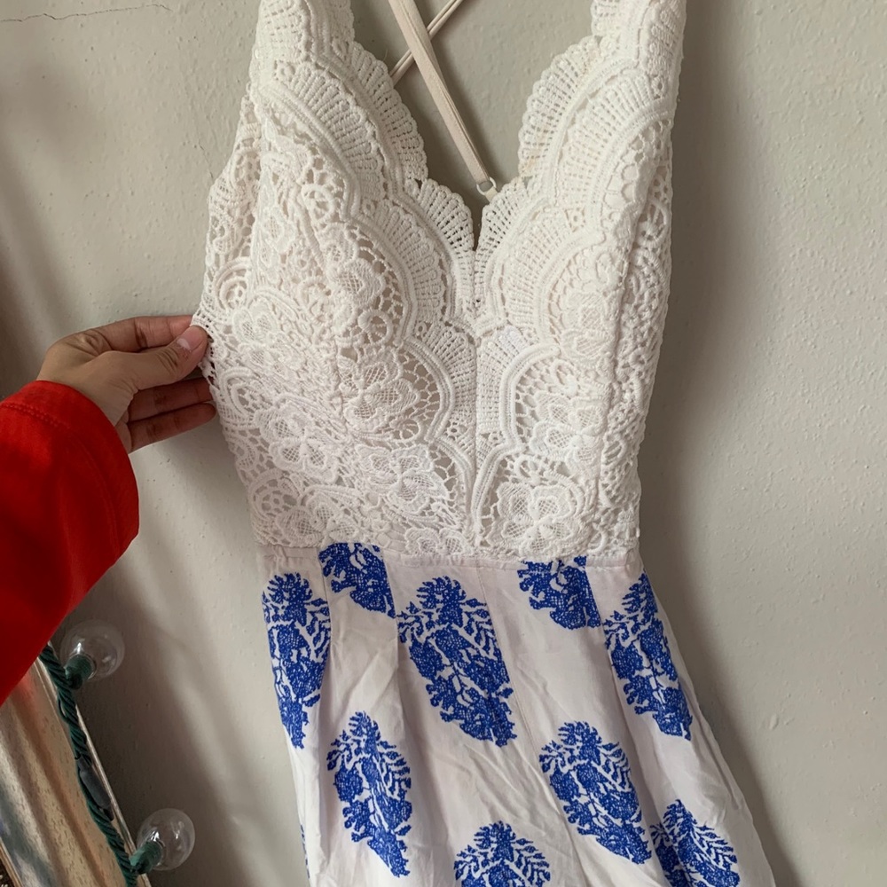 Floral backless jumpsuit